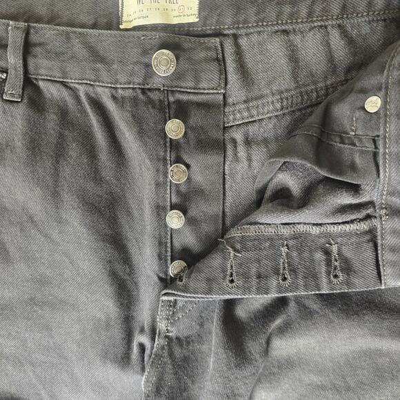 We The Free Black Distressed Jeans Shark Bite Hem Button Fly - Size 31 - NWT - Picture 3 of 9